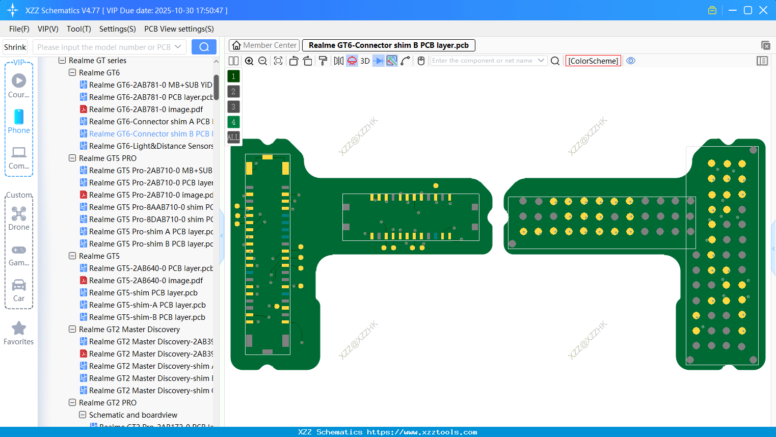 Realme GT6-Connector Shim B PCB Layer